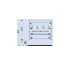 Meuble MONTERREY 1000 2 tiroirs métallique MACCHIATTO 997 x 540 x 450 mm - SALGAR Réf. 81719