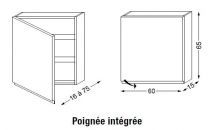 MEUBLE MURAL WALLY GA. L:600 LAQUE - SANIJURA Réf. 902037