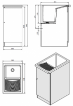 Meuble pour bac à laver Riba 40cm Blanc - SANINDUSA Réf. 660400