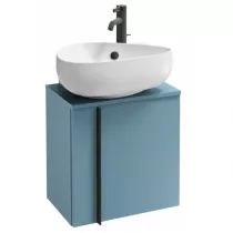 Meuble sous lave-mains Nouvelle Vague 45cm version gauche 1 porte laque - JACOB DELAFON R&eacute;f. EB3045G-TL