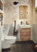 Meuble sous lave mains Odéon Rive Gauche 44cm 1 porte droite Mélaminé - Jacob Delafon Réf. EB2580D-Rx-MM