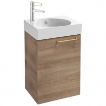 Meuble sous lave mains Odéon Rive Gauche 44cm 1 porte gauche Mélaminé - Jacob Delafon Réf. EB2580G-Rx-MM