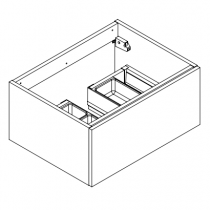 Meuble sous-plan ARCHITECT 60cm 1 tiroir push-pull Gris onyx mat - AQUARINE Réf. 242024