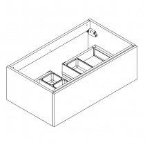 Meuble sous-plan ARCHITECT 80cm 1 tiroir push-pull Gris Onyx mat - AQUARINE Réf. 242030