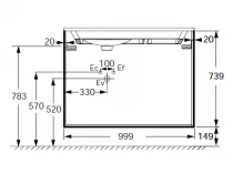 Meuble sous plan-vasque Bastille 100cm 3 tiroirs Laque  - JACOB DELAFON R&eacute;f. EB2247-T-L