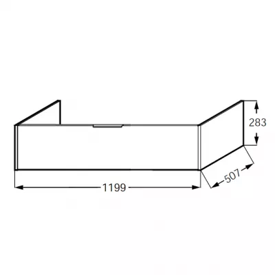 Meuble sous plan-vasque Bastille 120cm 1 tiroir Laque satin�e  - JACOB DELAFON R�f. EB2238-T-L