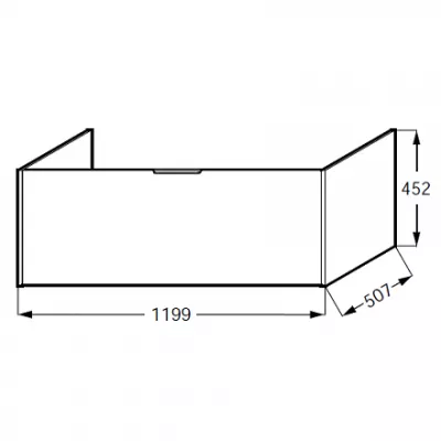Meuble sous plan-vasque Bastille 140cm 1 tiroir + 1 tiroir int�rieur M�lamin� - JACOB DELAFON R�f. EB2258-T-M
