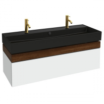 Meuble sous table Café Terrace 120cm plumier Chêne 2 tiroirs Laque - JACOB DELAFON Réf. EB2433-PX-TL