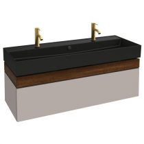 Meuble sous table Café Terrace 120cm plumier Chêne 2 tiroirs Laque - JACOB DELAFON Réf. EB2433-PX-TL