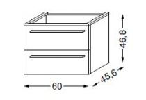 Meuble sous table en mélaminé sans LED 60 cm - SANIJURA Réf. 115258