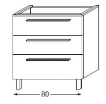 Meuble sous table en mélaminé sans LED 80 cm - SANIJURA Réf. 115210