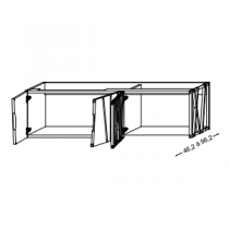 Meuble sous-vasque COLOMBINE 140cm Chêne massif 3 portes avec LED - Sanijura Réf. 185000