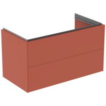 Meuble sous vasque Connect 100cm 2 tiroirs Orange Sunset mat - Ideal Standard Réf. T4575Y3