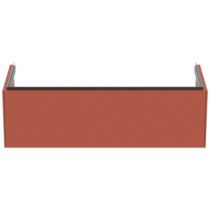 Meuble sous vasque Connect 120cm 1 tiroir Orange Sunset mat - Ideal Standard Réf. T4580Y3