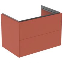 Meuble sous vasque Connect 80cm 2 tiroirs Orange Sunset mat - Ideal Standard Réf. T4574Y3