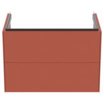 Meuble sous vasque Connect 80cm 2 tiroirs Orange Sunset mat - Ideal Standard Réf. T4574Y3