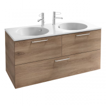 Meuble sous-vasque Odéon Rive Gauche 120cm 2 tiroirs + 1 grand Mélaminé - Jacob Delafon Réf. EB2545-Rx-MM