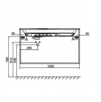 Meuble sous vasque ou commode Odéon Rive Gauche BOIS MASSIF L100 2 tiroirs (4 coloris) - JACOB DELAFON Réf. EB3084-Rx-Px