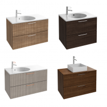 Meuble sous vasque ou commode Odéon Rive Gauche BOIS MASSIF L60 2 tiroirs (4 coloris) - JACOB DELAFON Réf. EB3080-Rx-Px