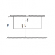 Meuble sous-vasque Parallel 100cm 2 tiroirs avec passe-siphon laque - JACOB DELAFON Réf. EB1705-TL