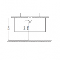 Meuble sous-vasque Parallel 100cm 2 tiroirs avec passe-siphon Mélaminé - JACOB DELAFON Réf. EB1705-MM