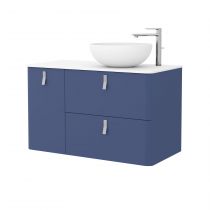 Meuble sous-vasque UNIIQ 120cm 1 porte 2 tiroirs Azul Altamar (poignées en option) - SALGAR Réf. 24685