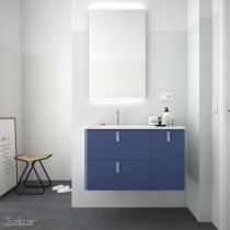 Meuble sous-vasque UNIIQ 120cm 2 tiroirs 1 porte Azul altamar (poignées en option) - SALGAR Réf. 24641