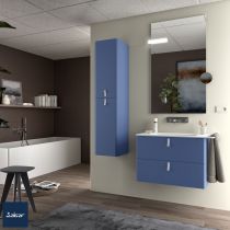 Meuble sous-vasque UNIIQ 80cm 2 tiroirs Azul altamar (poignées en option) - SALGAR Réf. 96640