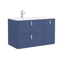 Meuble sous-vasque UNIIQ 90cm 2 tiroirs 1 porte Azul altamar (poignées en option) - SALGAR Réf. 24619