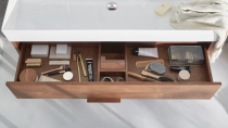 Meuble sous vasque Vivienne 120cm Mélaminé 2 tiroirs avec poignées Chromé - JACOB DELAFON Réf. EB1509-MM-MM