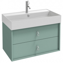 Meuble sous vasque Vivienne 80cm 2tiroirs \ Bijou\  Chromé / Laque - Jacob Delafon Réf. EB1507LB1-TL-TL