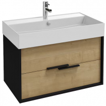 Meuble sous vasque Vivienne 80cm Mélaminé 2 tiroirs sans poignées - JACOB DELAFON Réf. EB1584-MM-MM