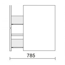 Meuble SPIRIT 120cm 2 tiroirs Chêne africain (vasque et poignée en option) - SALGAR Réf. 91589