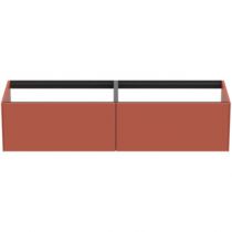 Meuble suspendu Conca 160cm 2 tiroirs Orange Sunset mat - Ideal Standard Réf. T3984Y3
