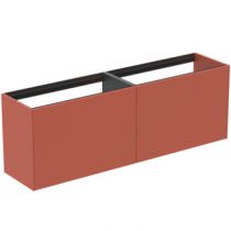 Meuble suspendu Conca 160cm 2 tiroirs Orange Sunset mat - Ideal Standard Réf. T3996Y3