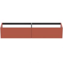 Meuble suspendu Conca 200cm 2 tiroirs Orange Sunset mat - Ideal Standard Réf. T3987Y3