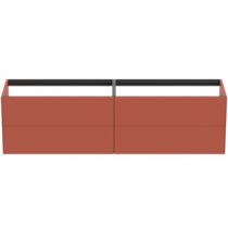 Meuble suspendu Conca 200cm 4 tiroirs Orange Sunset mat - Ideal Standard Réf. T3993Y3