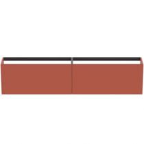 Meuble suspendu Conca 240cm 2 tiroirs Orange Sunset mat - Ideal Standard Réf. T4339Y3