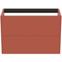 Meuble suspendu Conca 80cm 2 tiroirs Orange Sunset mat - Ideal Standard Réf. T4352Y3