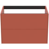 Meuble suspendu Conca 80cm 2 tiroirs Orange Sunset mat - Ideal Standard Réf. T4356Y3