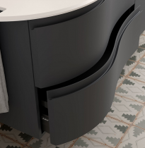 Meuble suspendu MAM 90cm 2 tiroirs droite Anthracite Mat - SALGAR Réf. 113799