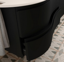 Meuble suspendu MAM 90cm 2 tiroirs droite Black velvet - SALGAR Réf. 113798