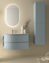 Meuble suspendu MAM 90cm 2 tiroirs droite Blue Fog - SALGAR Réf. 113801