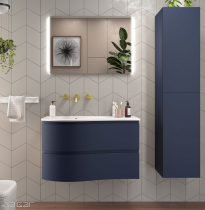 Meuble suspendu MAM 90cm 2 tiroirs droite Blue Night - SALGAR Réf. 113802
