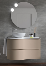 Meuble suspendu MAM 90cm 2 tiroirs droite Macchiato - SALGAR Réf. 113800