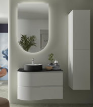 Meuble suspendu MAM 90cm 2 tiroirs droite White cotton - SALGAR Réf. 113797
