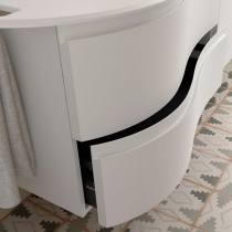 Meuble suspendu MAM 90cm 2 tiroirs droite White cotton - SALGAR Réf. 113797