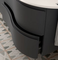 Meuble suspendu MAM 90cm 2 tiroirs gauche Anthracite Mat - SALGAR Réf. 113806