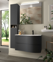 Meuble suspendu MAM 90cm 2 tiroirs gauche Anthracite Mat - SALGAR Réf. 113806