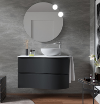 Meuble suspendu MAM 90cm 2 tiroirs gauche Black Velvet - SALGAR Réf. 113805